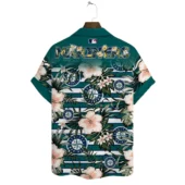 Seattle Mariners Palm Paradise Hawaiian Shirt Back - TeeAloha