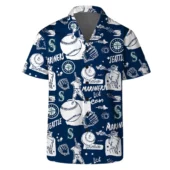 Seattle Mariners Summer Escape Hawaiian Shirt Front - TeeAloha