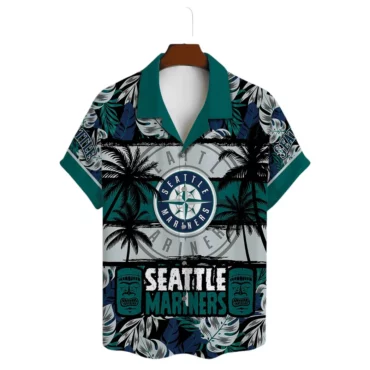 Seattle Mariners Sunset Shores Hawaiian Shirt