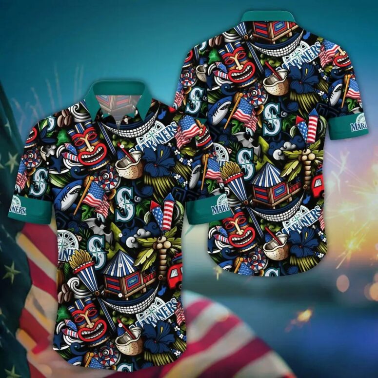 Seattle Mariners Tropical Splash Hawaiian Shirt