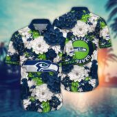 Seattle Seahawks Blooming Glory Hawaiian Shirt - TeeAloha