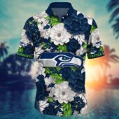 Seattle Seahawks Blooming Glory Hawaiian Shirt Front - TeeAloha