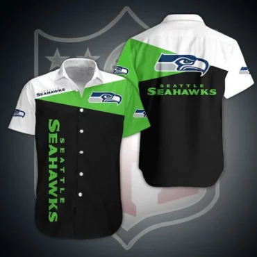 Seattle Seahawks Bold Colorblock Hawaiian Shirt