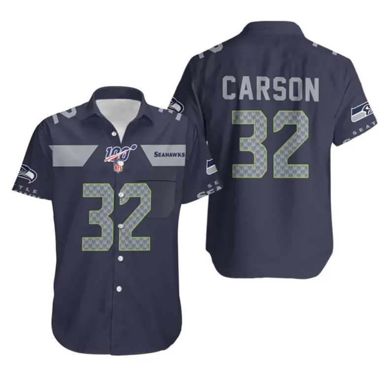 Seattle Seahawks Chris Carson 32 Hawaiian Shirt