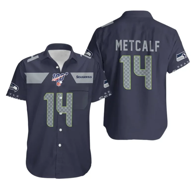 Seattle Seahawks Dk Metcalf 14 Hawaiian Shirt