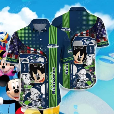 Seattle Seahawks Mickey All-American Hawaiian Shirt