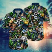 Seattle Seahawks Tiki Tropics Hawaiian Shirt - TeeAloha