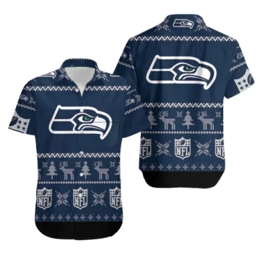 Seattle Seahawks Winter Knit Hawaiian Shirt