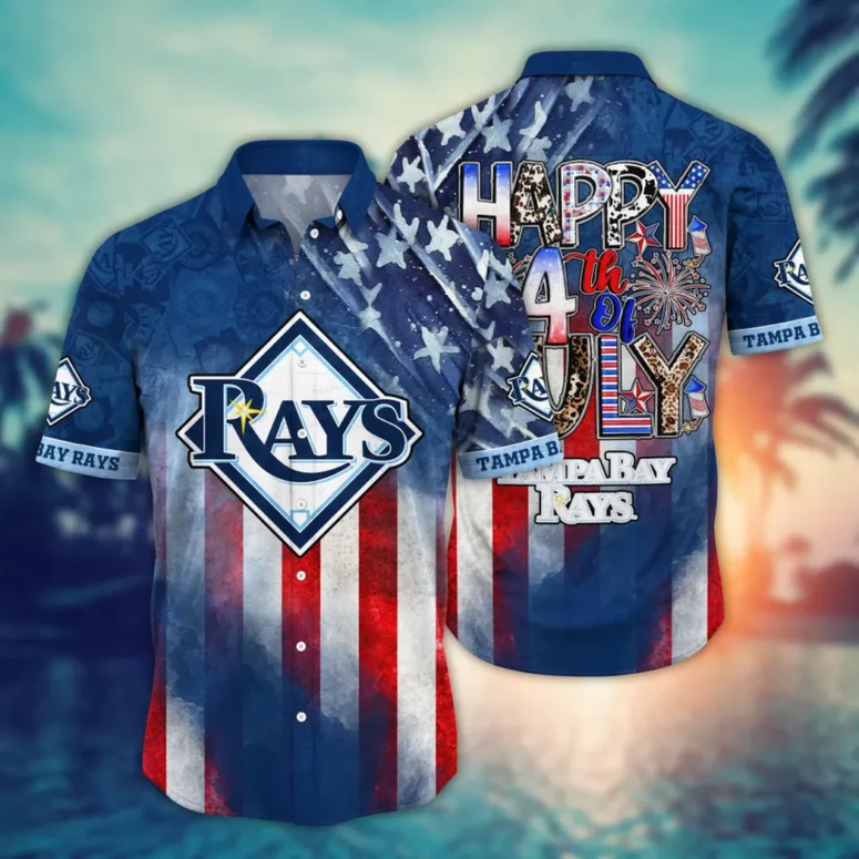 Tampa Bay Rays 4th of July Celebration Hawaiian Shirt