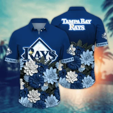 Tampa Bay Rays Blooming Elegance Hawaiian Shirt