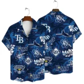 Tampa Bay Rays Blue Tropical Hawaiian Shirt - TeeAloha