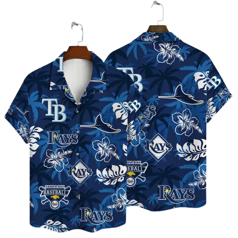 Tampa Bay Rays Blue Tropical Hawaiian Shirt