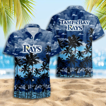 Tampa Bay Rays Coastal Clouds Hawaiian Shirt