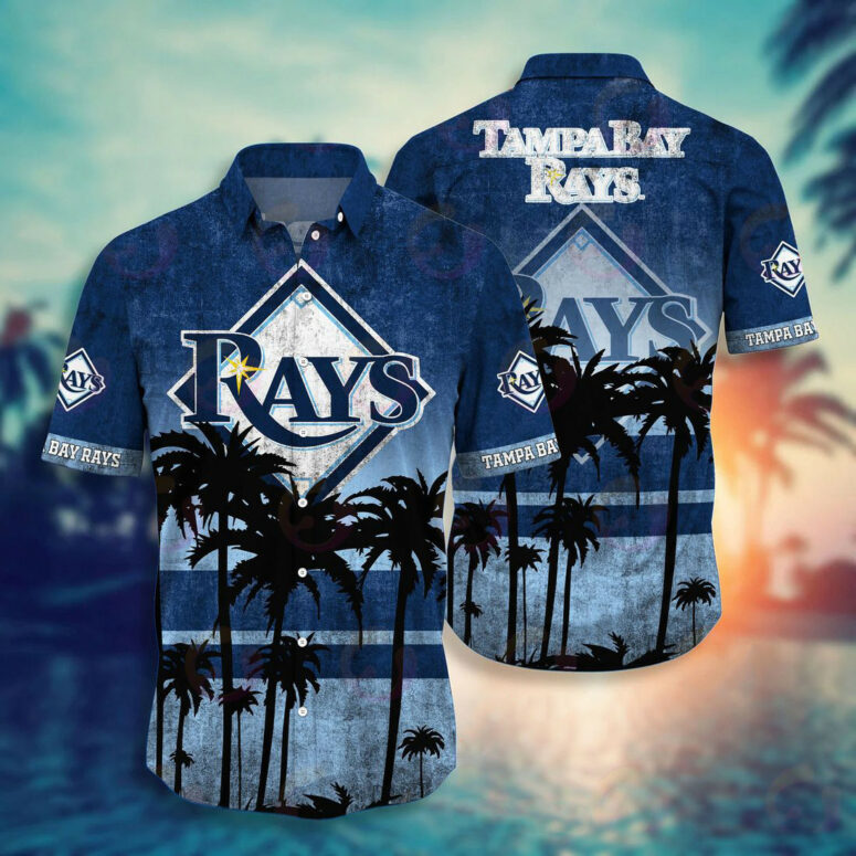 Tampa Bay Rays Iconic Palm Sunset Hawaiian Shirt