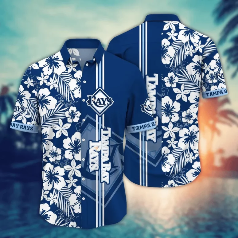 Tampa Bay Rays Island Hibiscus Hawaiian Shirt