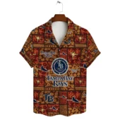 Tampa Bay Rays Island Sunset Hawaiian Shirt Front - TeeAloha