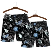 Tampa Bay Rays Midnight Tropics Hawaiian Short - TeeAloha