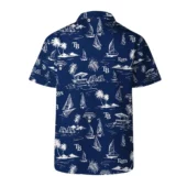 Tampa Bay Rays Nautical Escape Hawaiian Shirt Back - TeeAloha