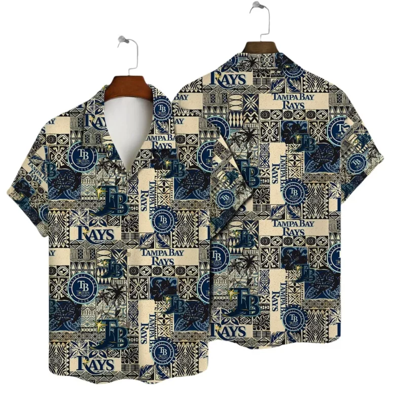 Tampa Bay Rays Patchwork Heritage Hawaiian Shirt