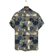 Tampa Bay Rays Patchwork Heritage Hawaiian Shirt Back - TeeAloha