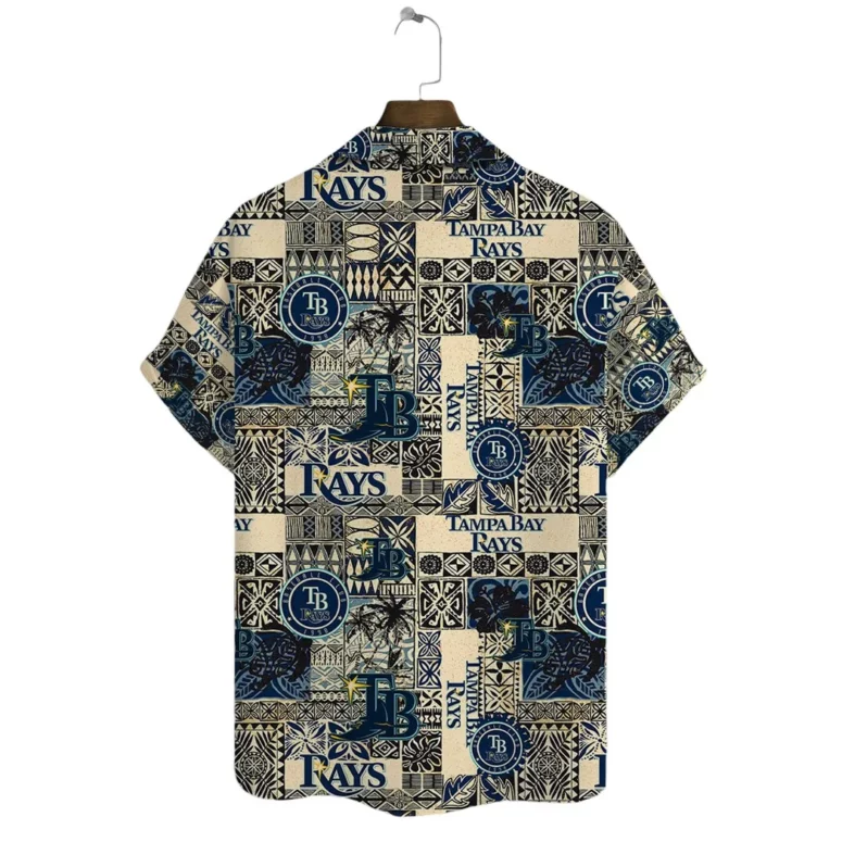 Tampa Bay Rays Patchwork Heritage Hawaiian Shirt