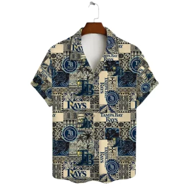 Tampa Bay Rays Patchwork Heritage Hawaiian Shirt