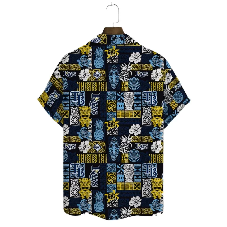 Tampa Bay Rays Tribal Patchwork Hawaiian Shirt