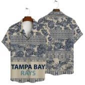 Tampa Bay Rays Tribal Pattern Hawaiian Shirt - TeeAloha