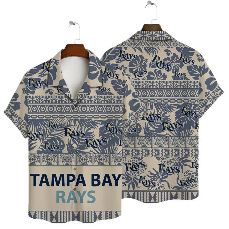 Tampa Bay Rays Tribal Pattern Hawaiian Shirt