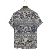 Tampa Bay Rays Tribal Pattern Hawaiian Shirt Back - TeeAloha