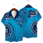 Tampa Bay Rays Tribal Wave Hawaiian Shirt - TeeAloha