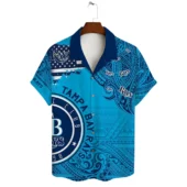 Tampa Bay Rays Tribal Wave Hawaiian Shirt Front - TeeAloha