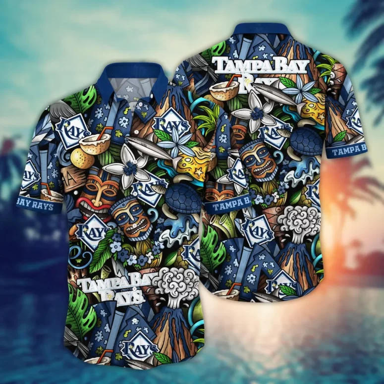 Tampa Bay Rays Tropical Adventure Hawaiian Shirt