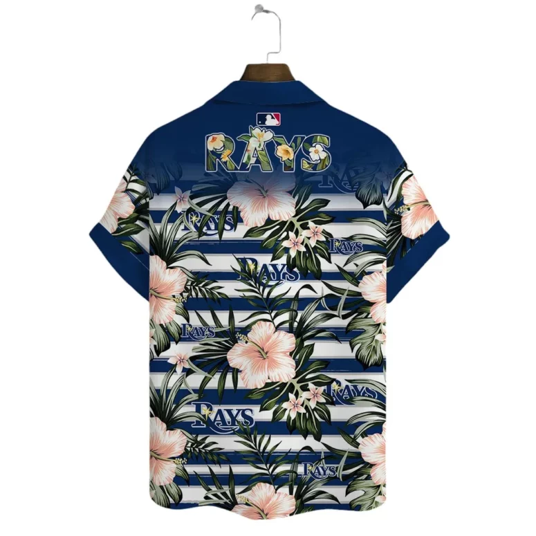 Tampa Bay Rays Tropical Hibiscus Hawaiian Shirt