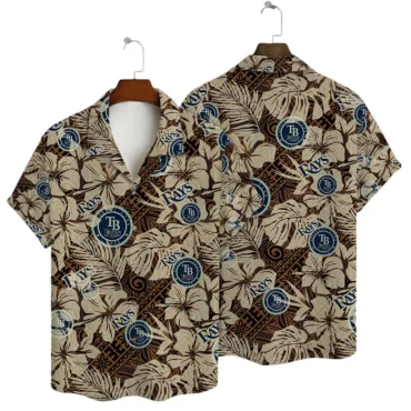 Tampa Bay Rays Tropical Logo Hawaiian Shirt