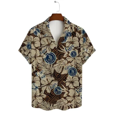 Tampa Bay Rays Tropical Logo Hawaiian Shirt