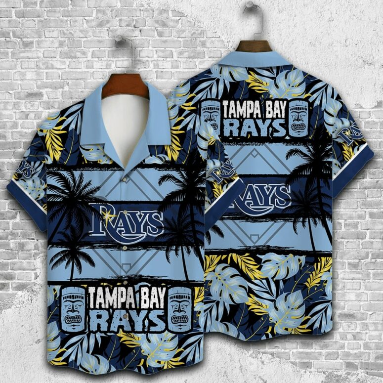 Tampa Bay Rays Tropical Palms Hawaiian Shirt