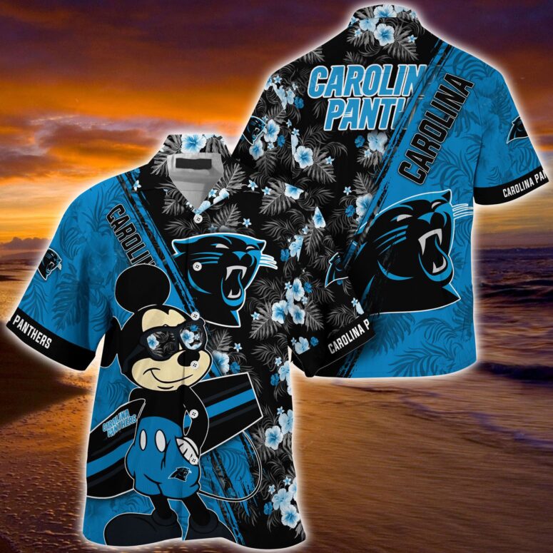 Carolina Panthers Coastal Breeze Victory Hawaiian Shirt