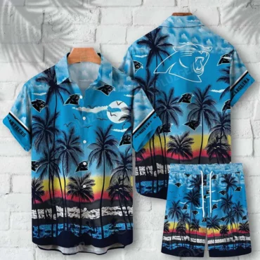 Carolina Panthers Coastal Clash Aloha Shirt