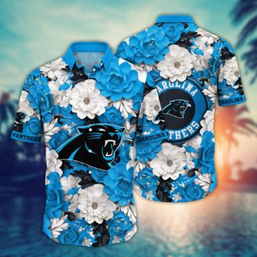 Carolina Panthers Island Fury Aloha Shirt