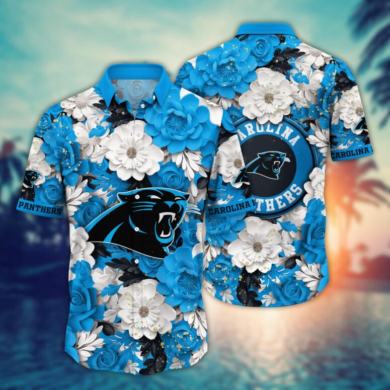 Carolina Panthers Island Fury Aloha Shirt