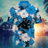 Carolina Panthers Island Fury Aloha Shirt Front - TeeAloha