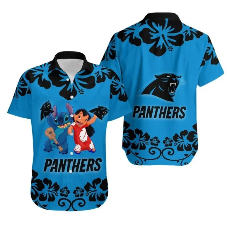 Carolina Panthers Slilo And Stitch Hawaiian Shirt