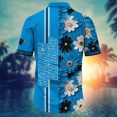 Carolina Panthers Tropical Thunder Hawaiian Shirt Back - TeeAloha