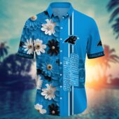 Carolina Panthers Tropical Thunder Hawaiian Shirt Front - TeeAloha