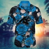 Carolina Panthers Wave Rider Victory Hawaiian Shirt Front - TeeAloha