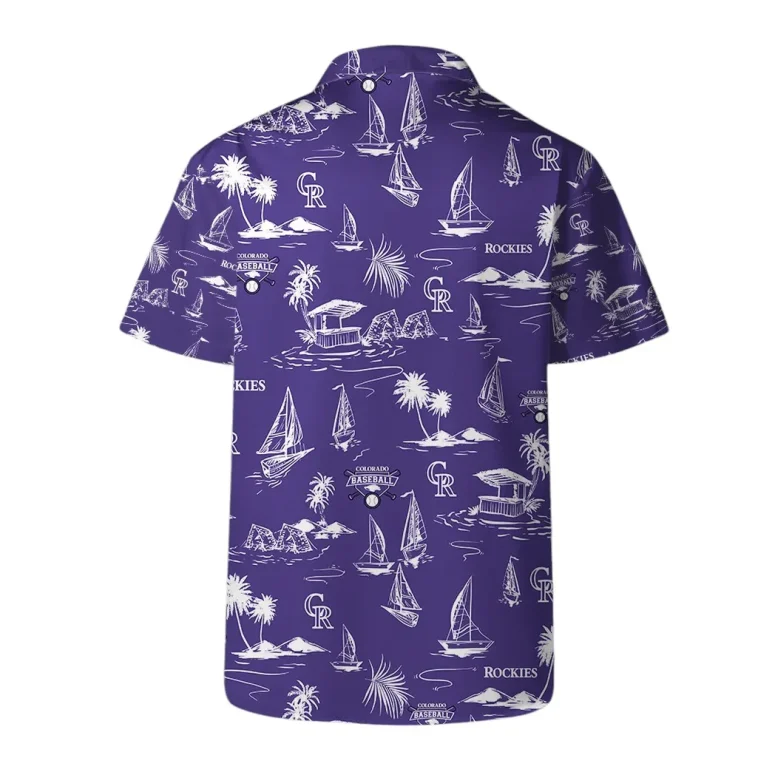 Colorado Rockies Coastal Sail Hawaiian Shirt