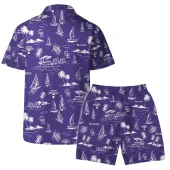 Colorado Rockies Coastal Sail Hawaiian Shirt Back With Short - TeeAloha