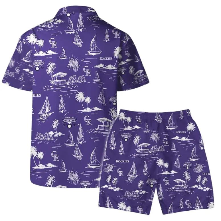 Colorado Rockies Coastal Sail Hawaiian Shirt