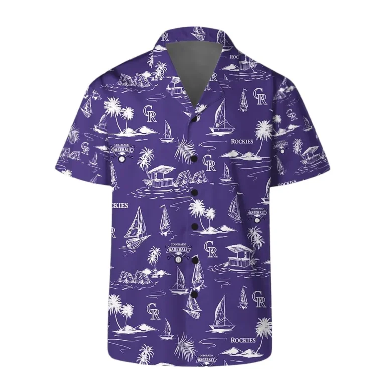 Colorado Rockies Coastal Sail Hawaiian Shirt